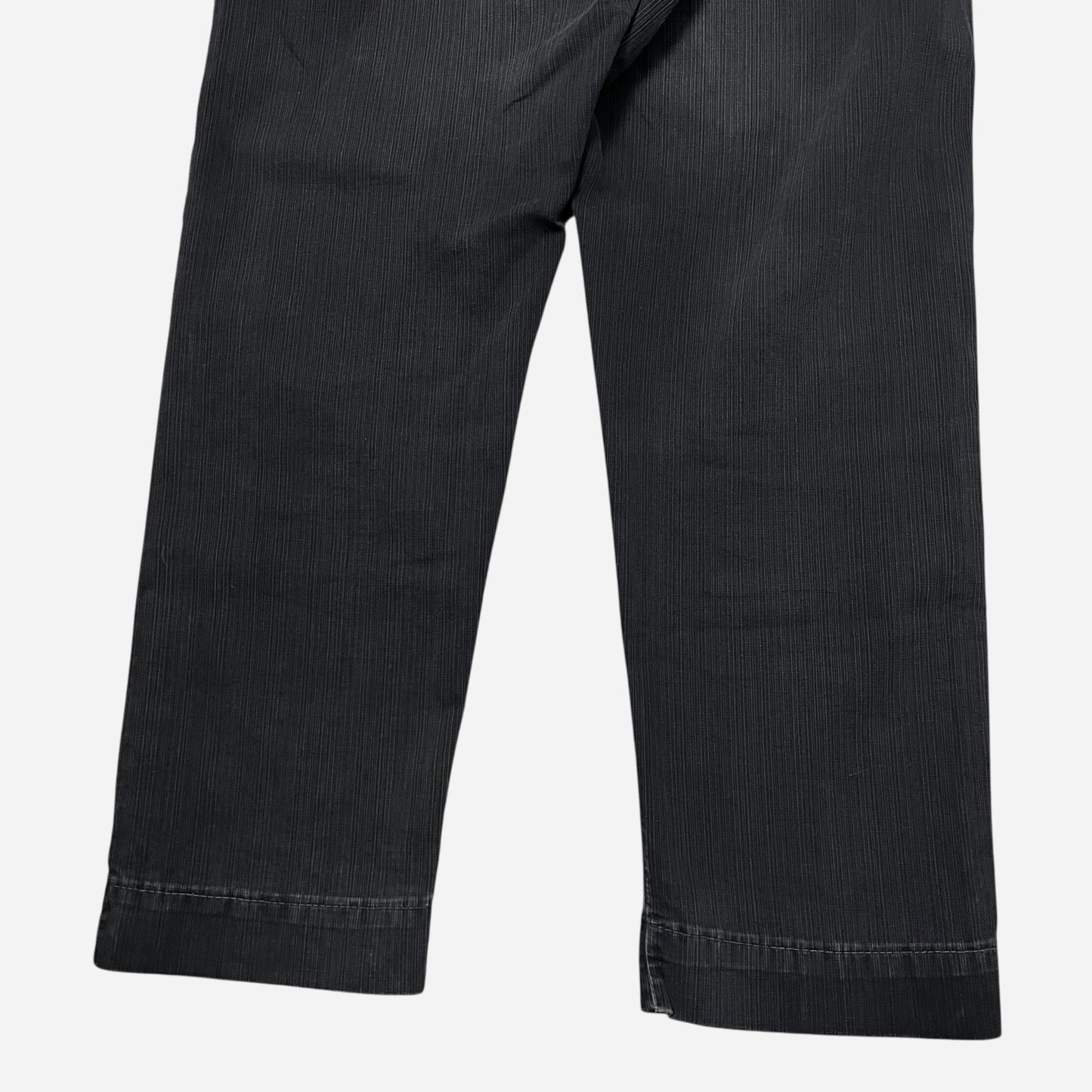 1960s Black faded pique cotton pants (33w)