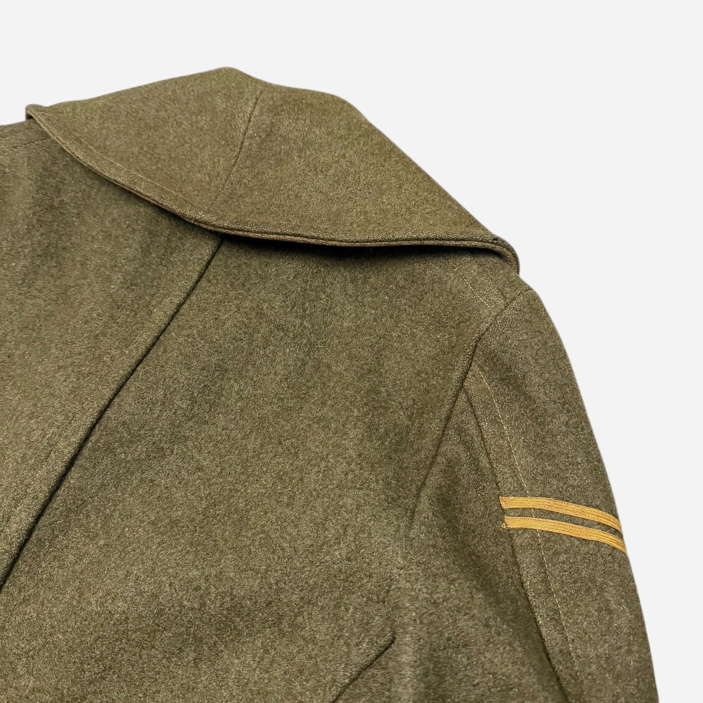 1930s Civilian Conservation Corps green wool double breasted mackinaw jacket (L)