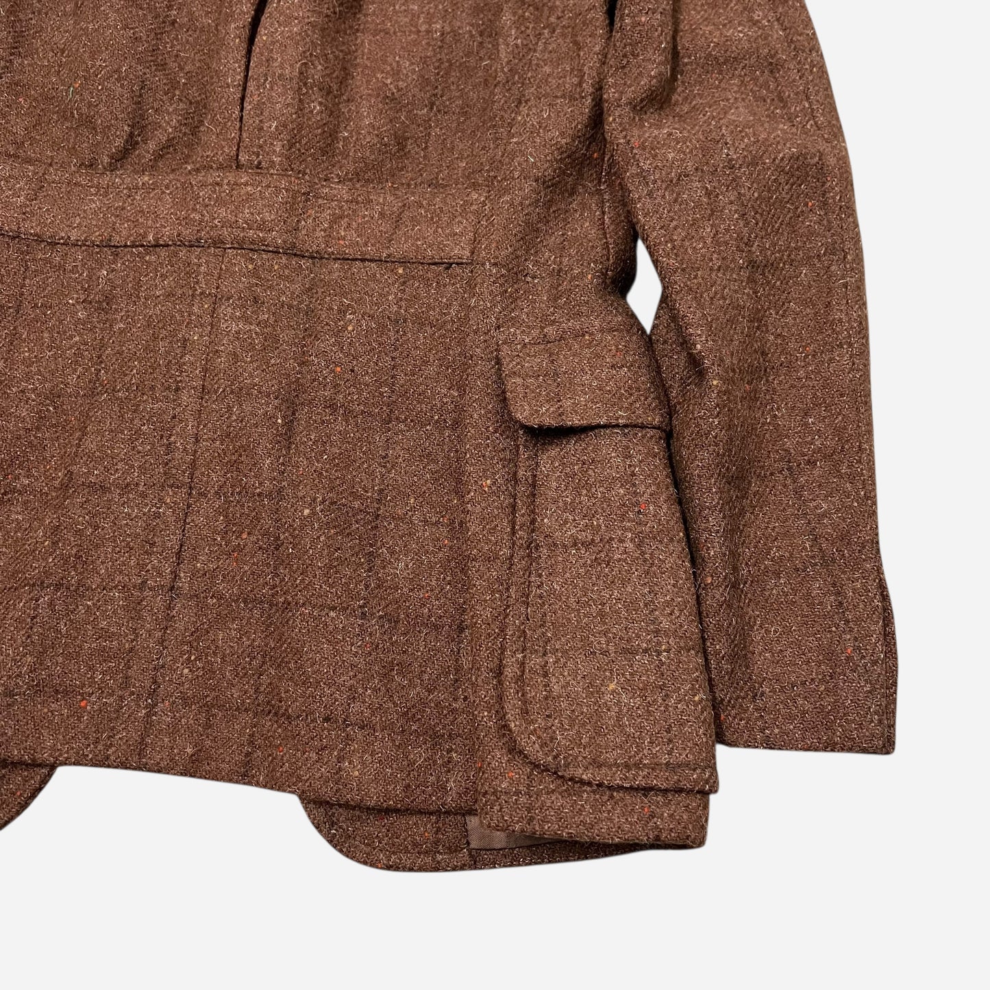 1930s NRA brown wool tweed patch pocket suit jacket (M)
