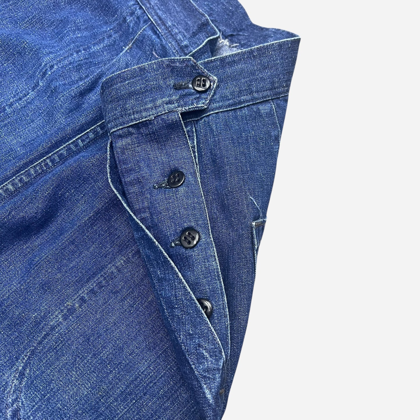 1940s W.A.V.E.S WWII USN Women’s buckle back denim jeans (28w)