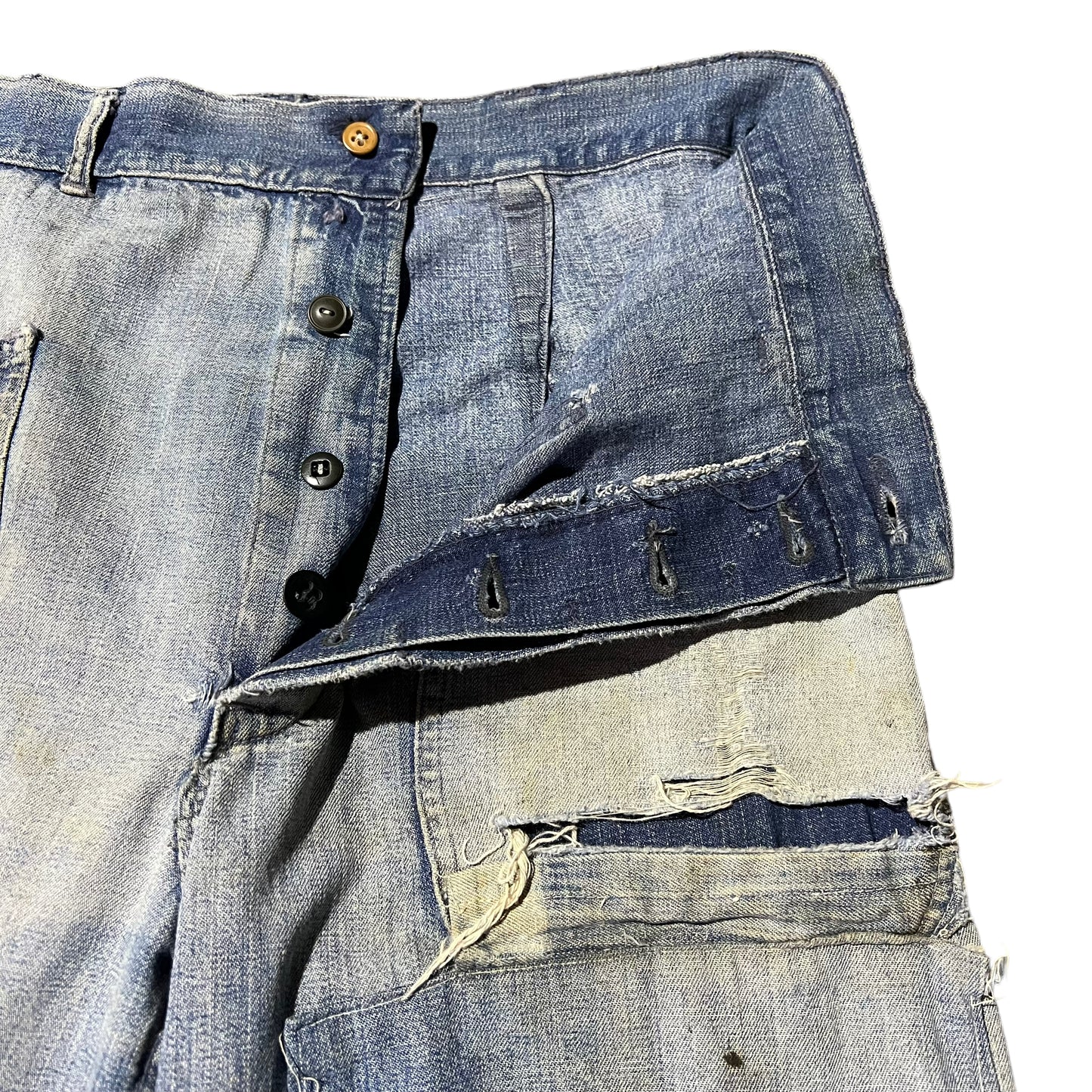 1940s WWII USN 1st pattern denim dungarees (31w)