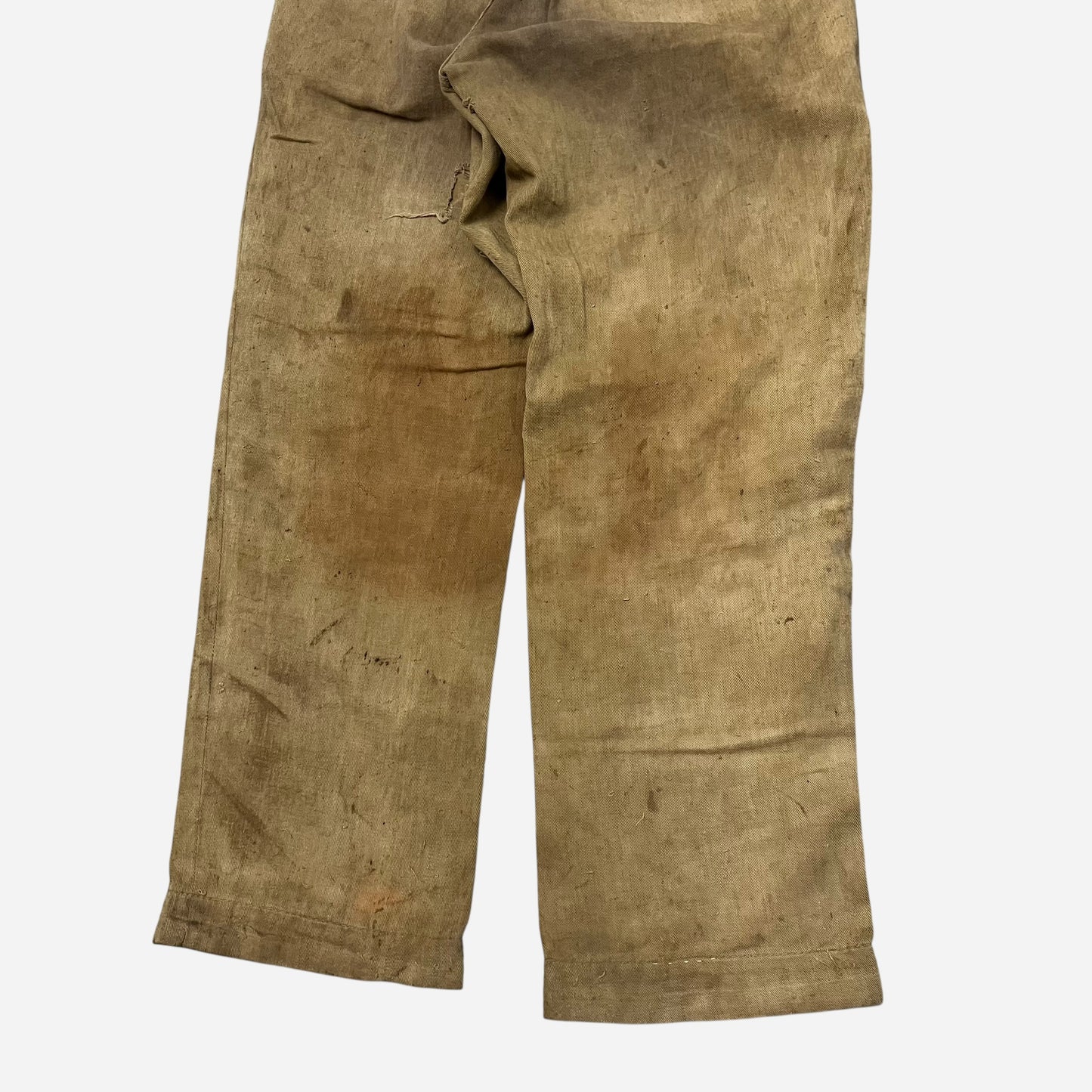 1920s Tan light cotton button fly pants (29w)