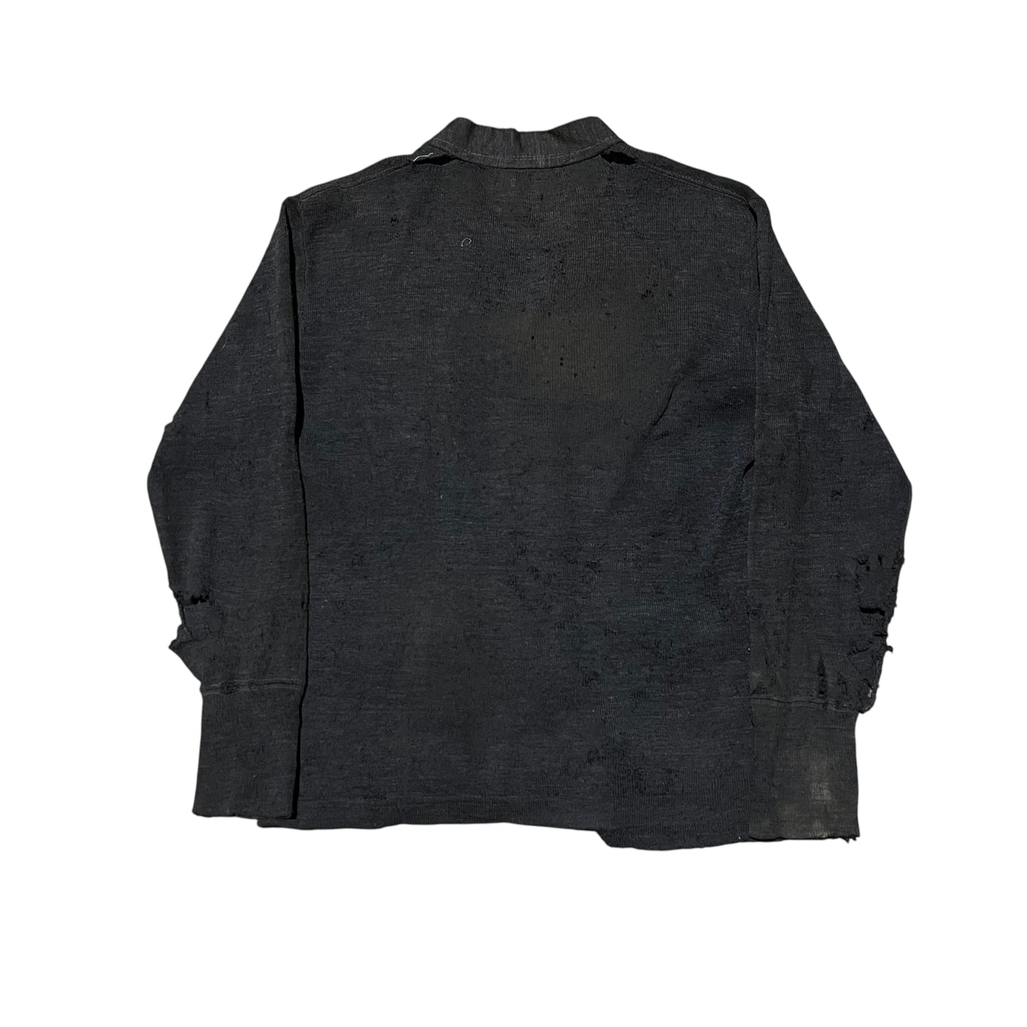 1940s Black wool cardigan sweater (M)