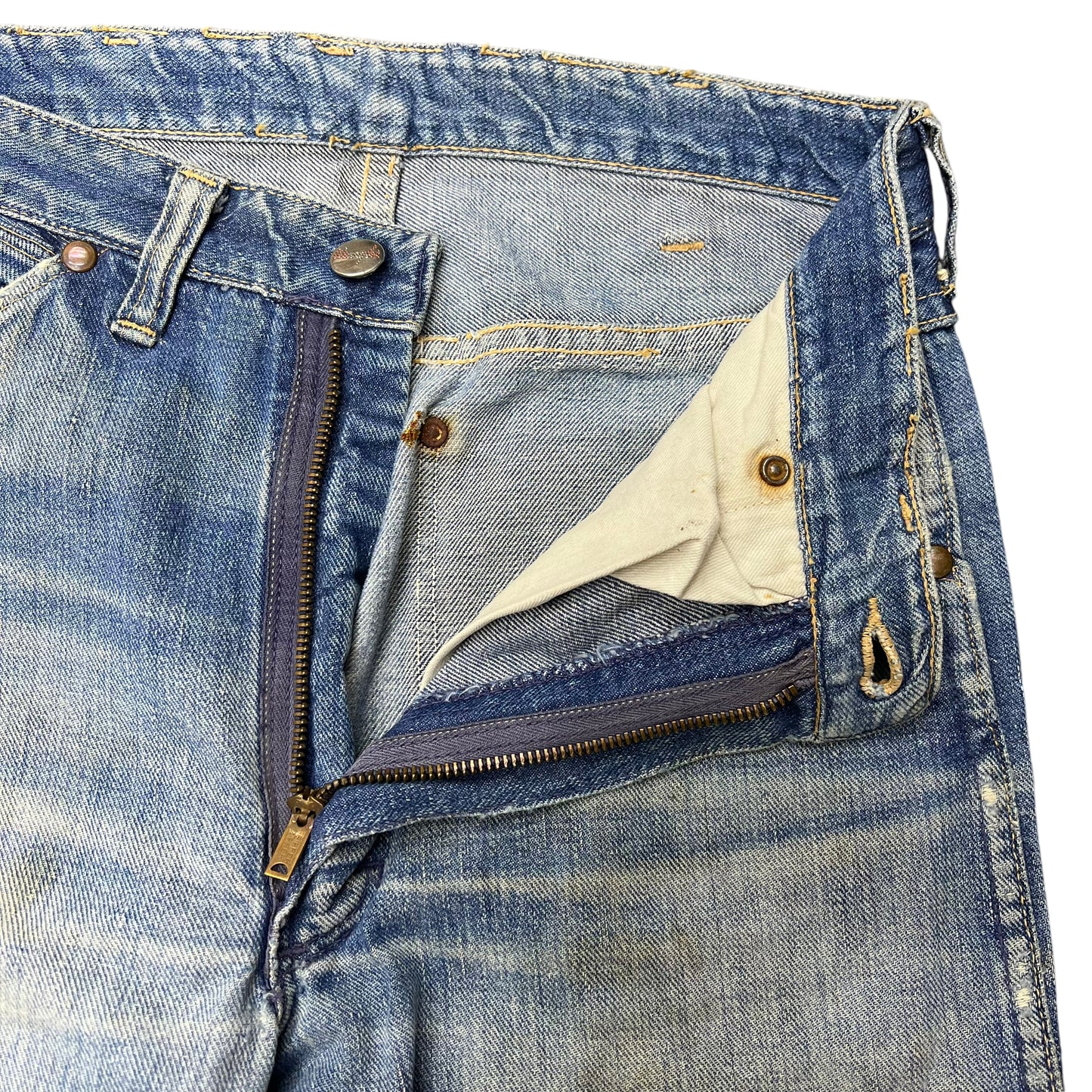1950s Wrangler Blue Bell distressed cowboy denim jeans (30w)
