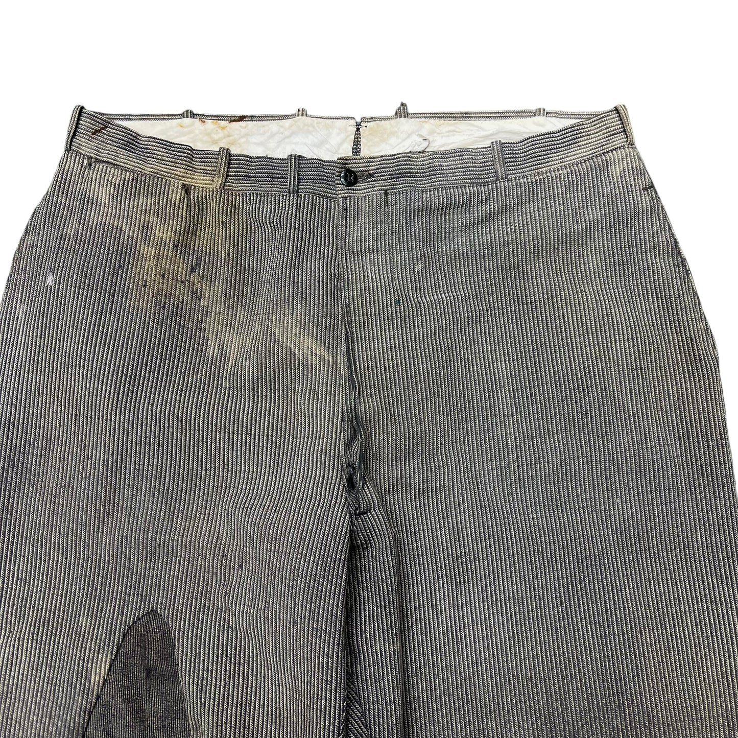 1940s Cotton salt & pepper work pants Stifel repair (36w)