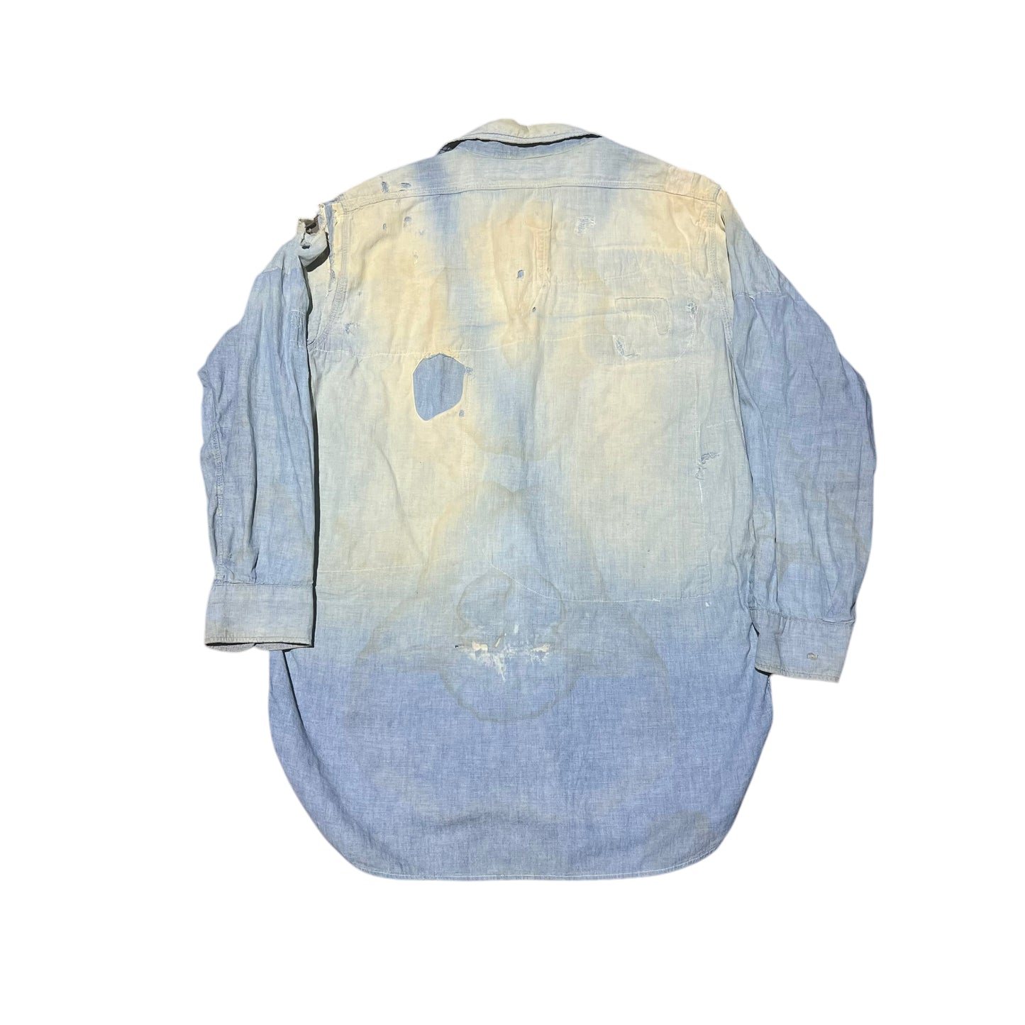 1940s 1950s Repaired Hercules chambray (M/L)