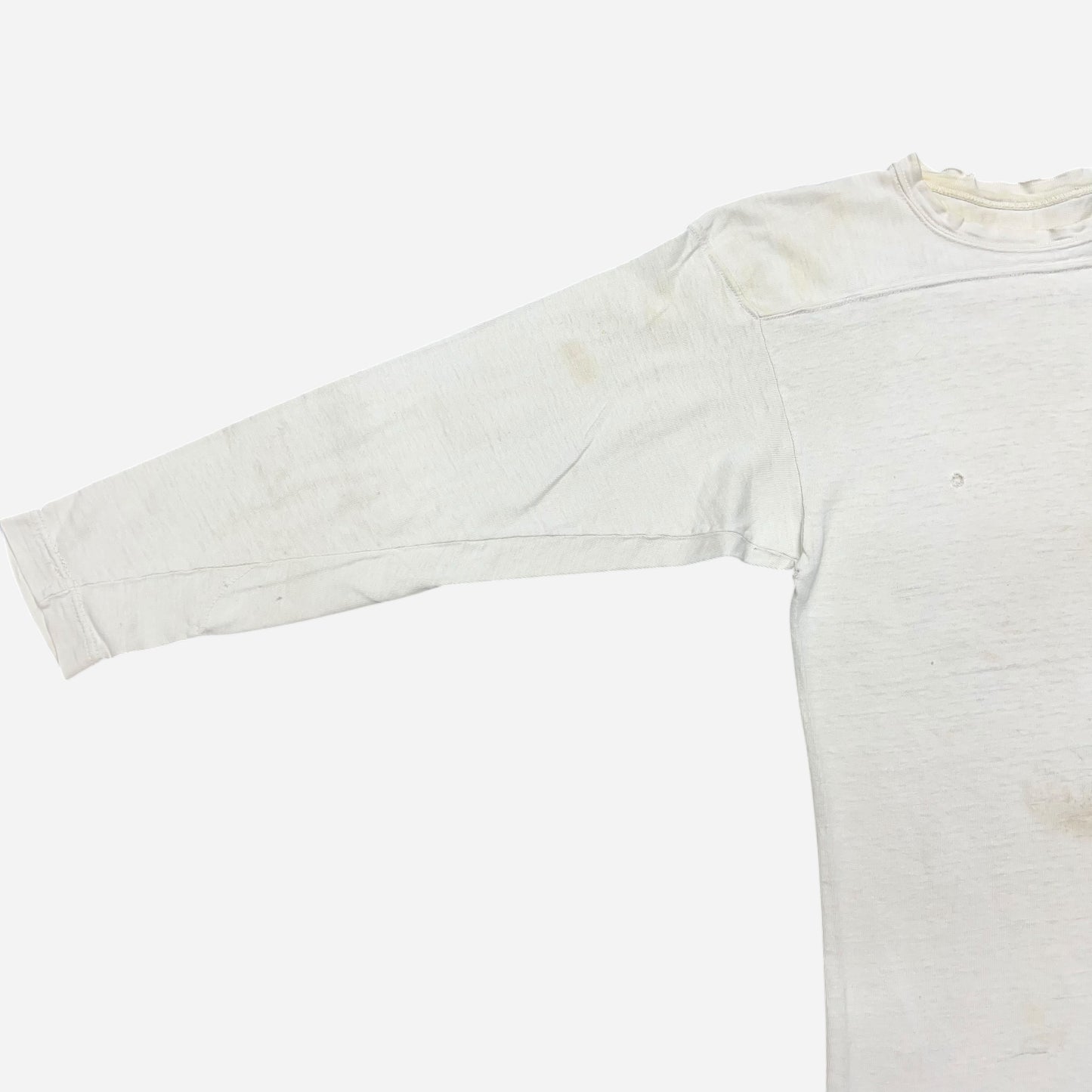 1940s 1950s Blank white cotton jersey shirt (M)