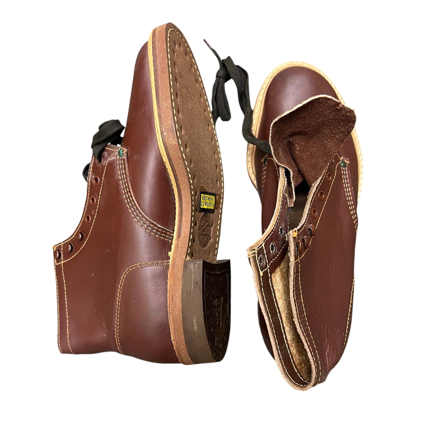 1950s NOS Lion Brand brown leather work boots (Men’s 6.5 Women’s 8)