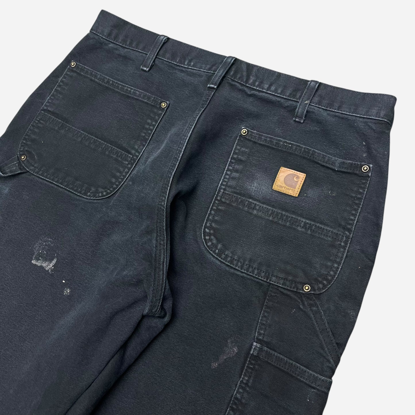 2000s Black Carhartt double knee pants (33w)