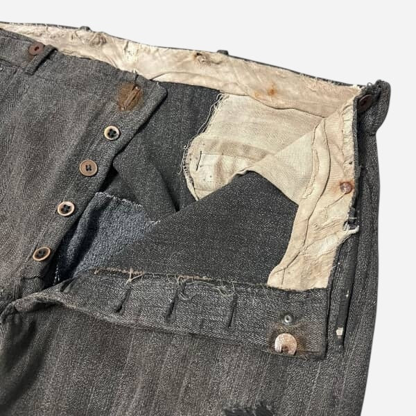 1910s Heavy cotton hbt salt and pepper pants (35w)