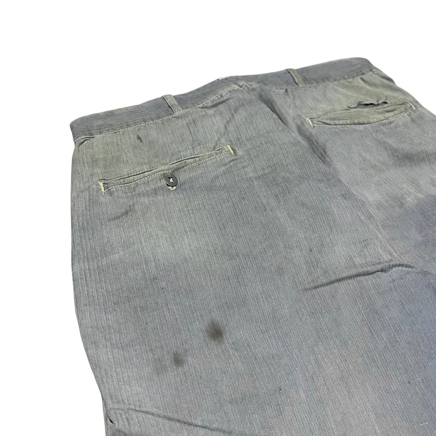 1930s 1940s Blue hbt cotton work pants (30w)