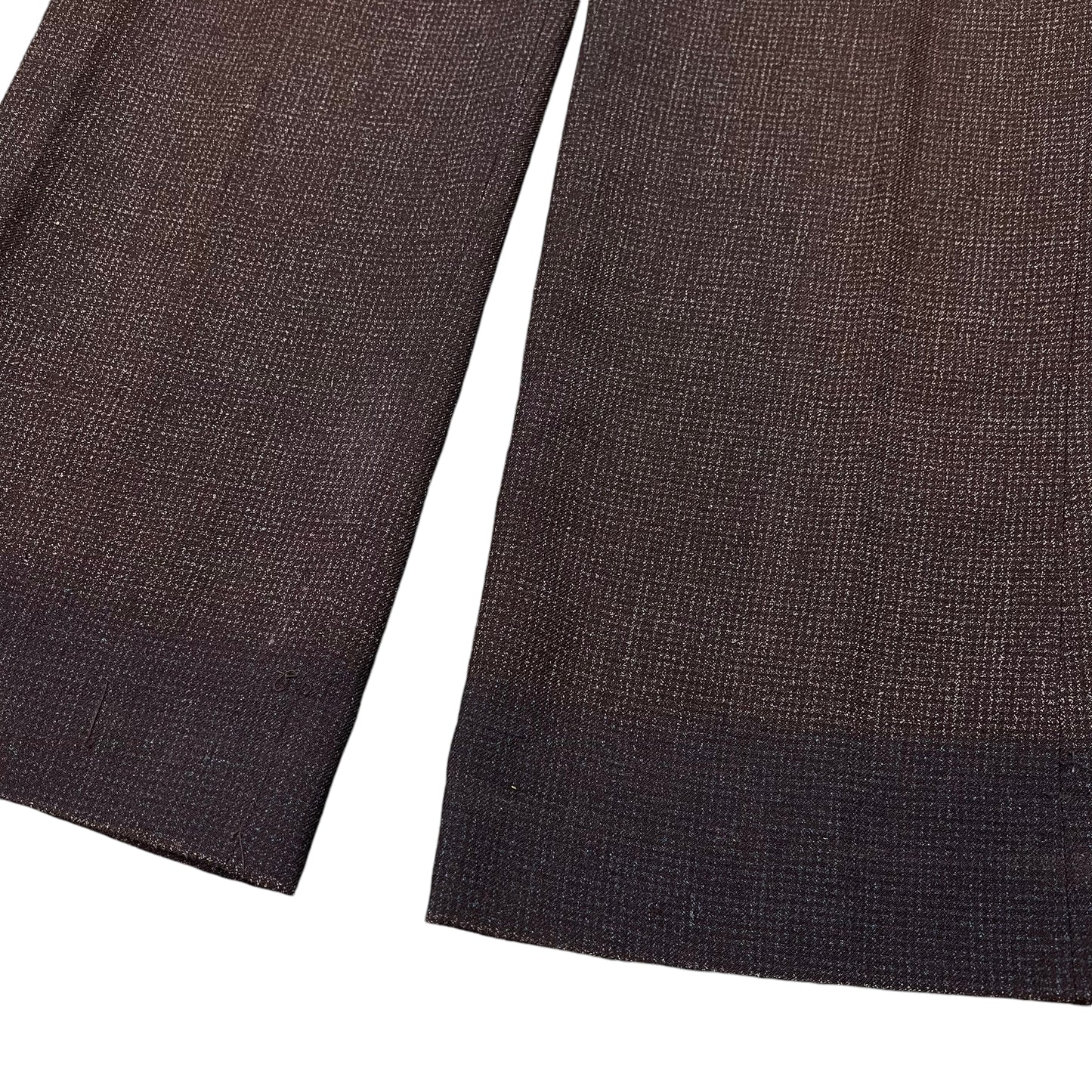 1930s NRA brown faded cotton/wool blend fleck pattern pants (34w)