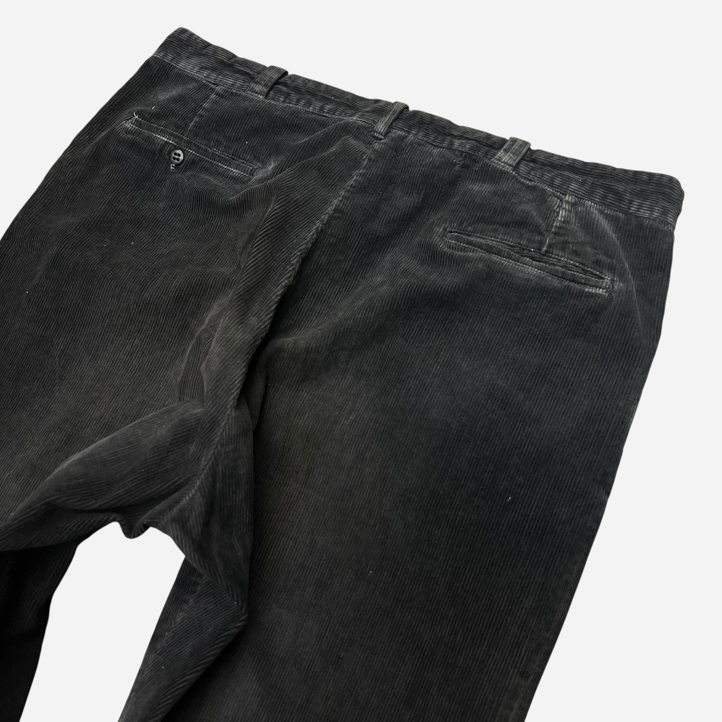1950s Black thick wide leg corduroy pants (38w)