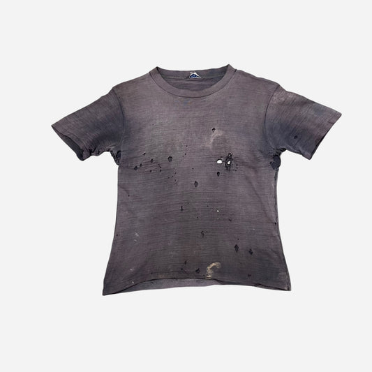 1950s Black sun faded thrashed t shirt (S)
