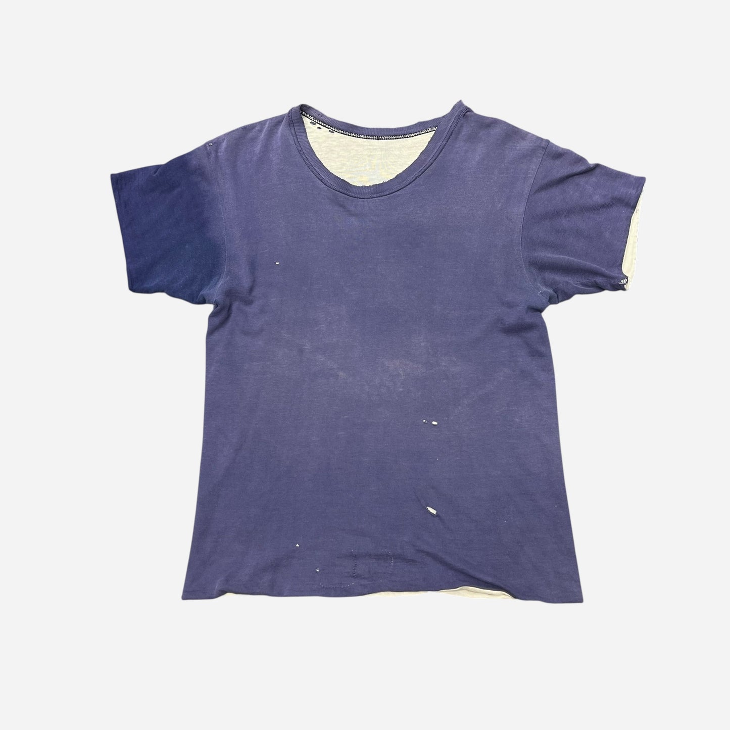 1950s Blue cotton double face gym t shirt (M)