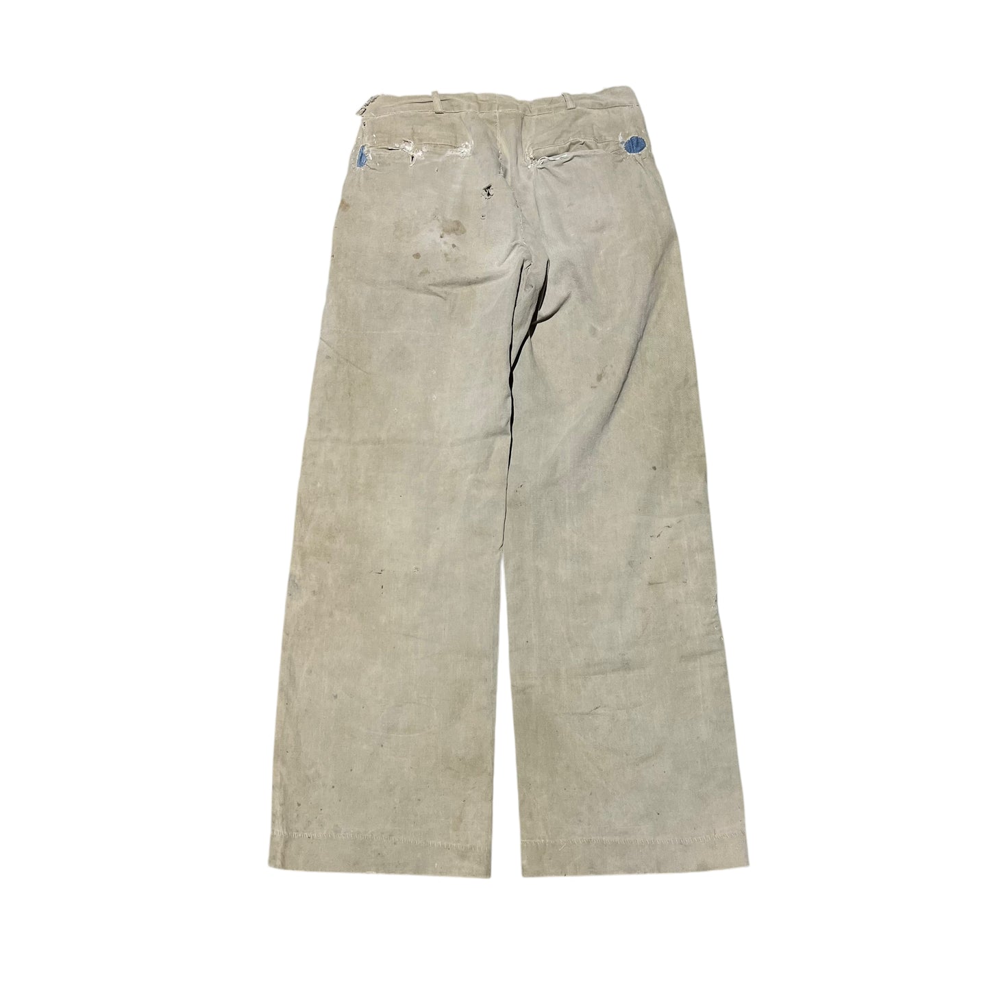 1940s Khaki button fly chino work pants (28w)