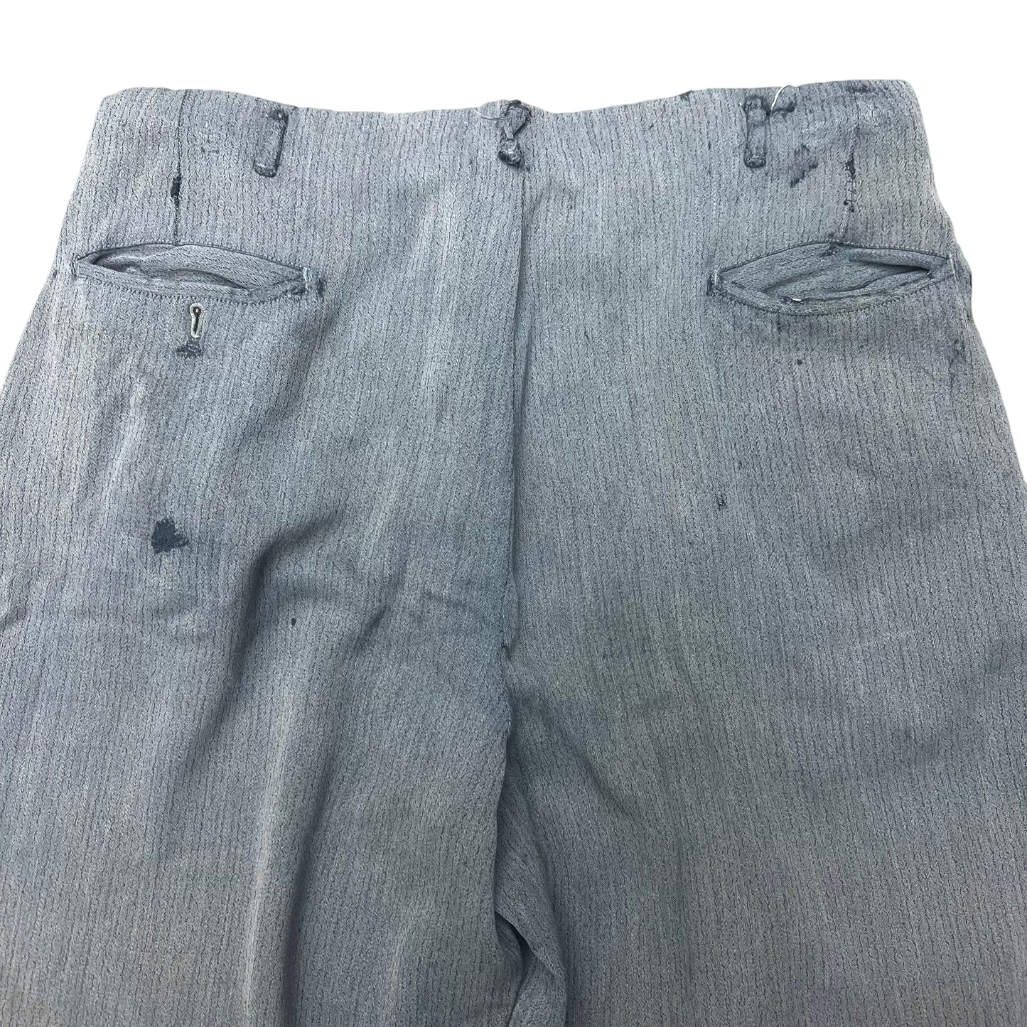 1940s Grey rayon gabardine pattern pants (34w)