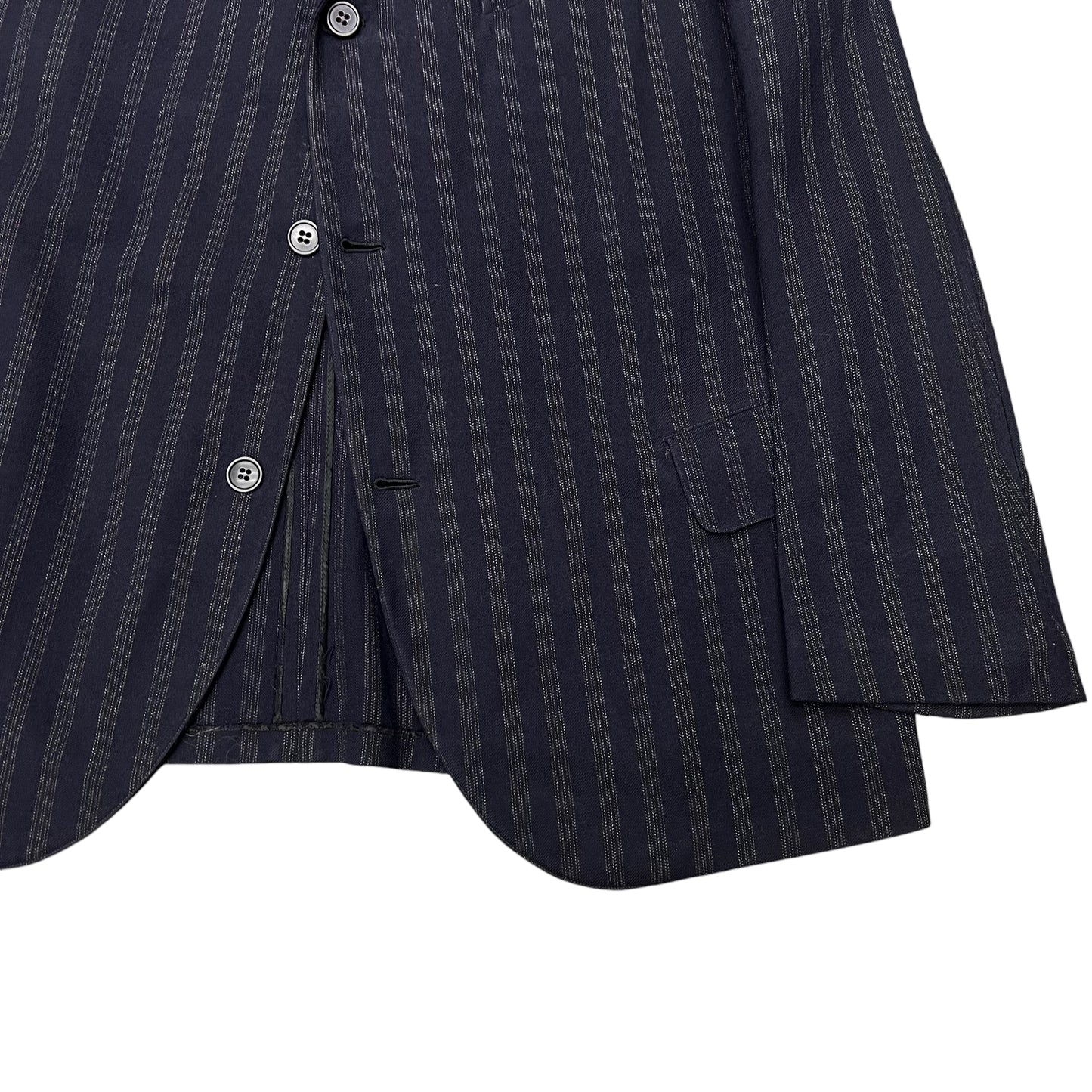 1910s 1920s Two piece pinstripe navy suit (42/ML)