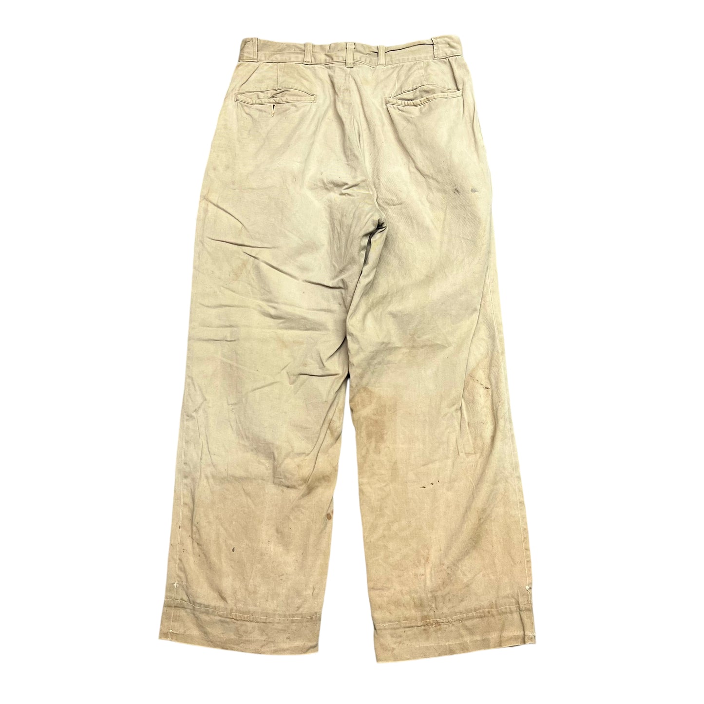 1950s Khaki sail cloth work chino pants (32w)