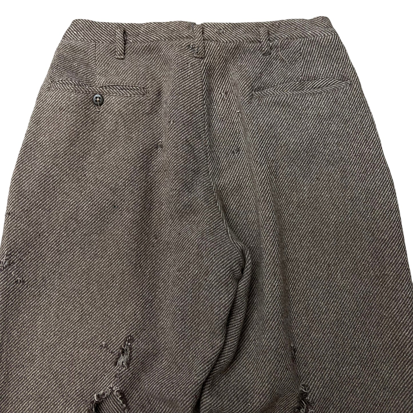 1940s Brown pleated tweed trousers (30w)