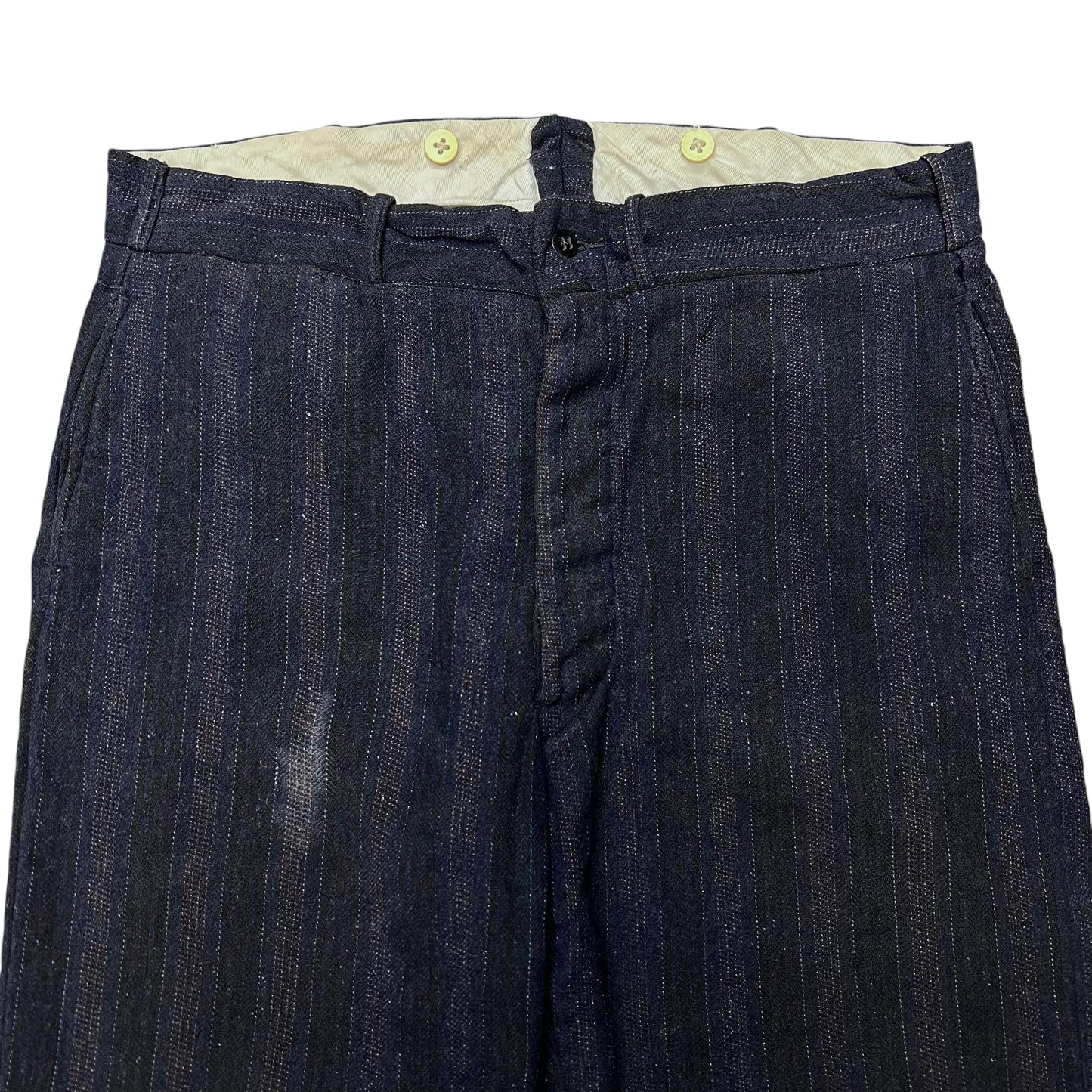 1910s 1920s Wool striped work pants (34w)
