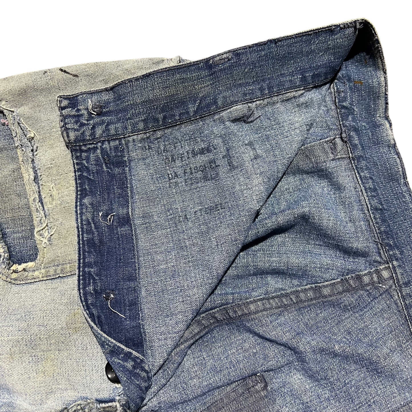 1940s WWII USN 1st pattern denim dungarees (31w)