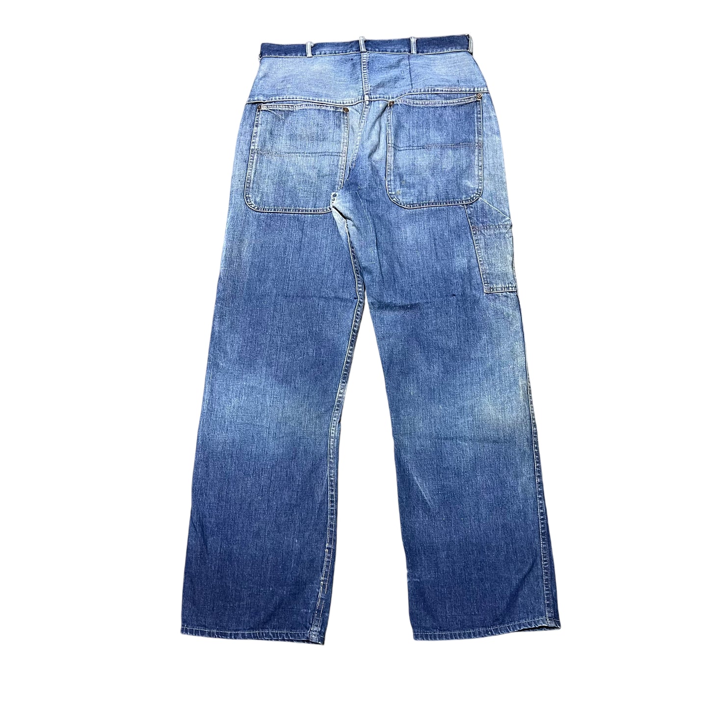 1940s Blue Top donut button fly “Jnco” style jeans (34w)