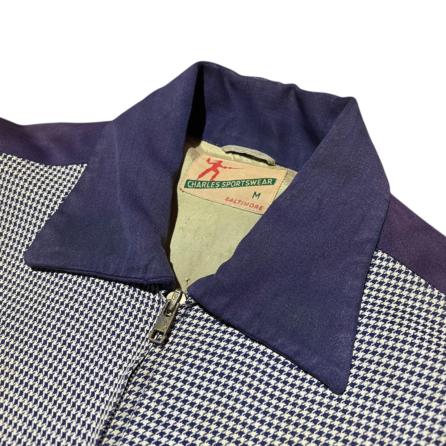 1940s 1950s Purple rayon sportswear jacket (M)