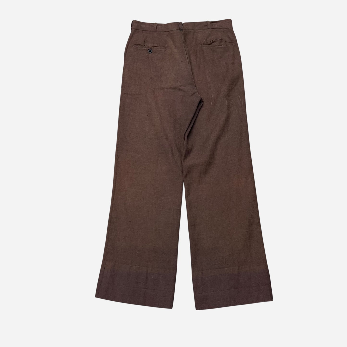 1930s Brown wool button fly pants (31w)