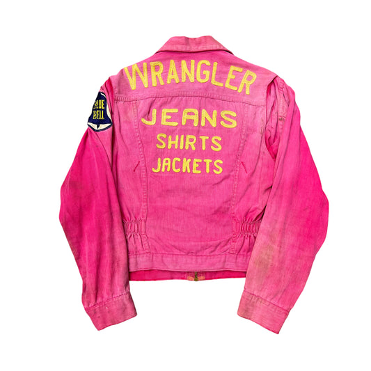 1950s Wrangler Blue Bell red chain stitched rodeo champion jacket (38)