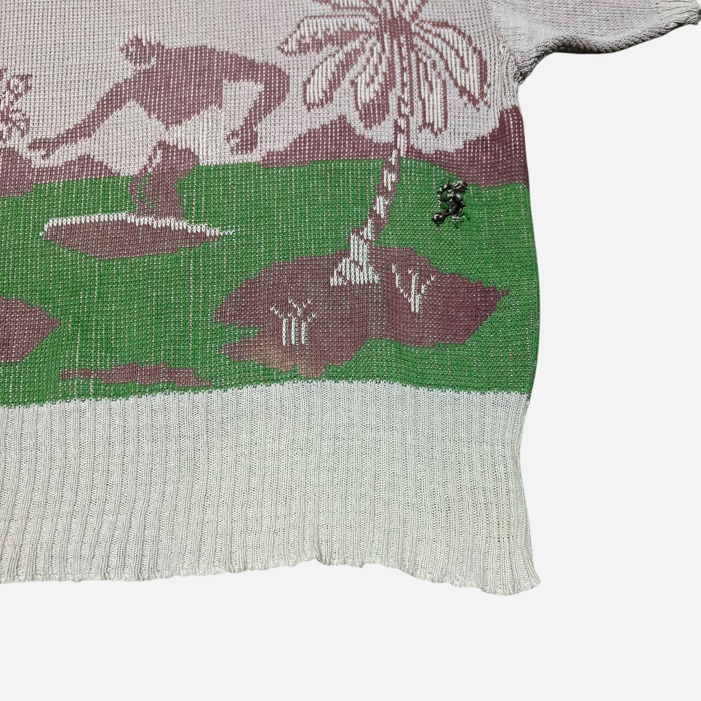 1940s Surfer novelty print knit shirt (M)