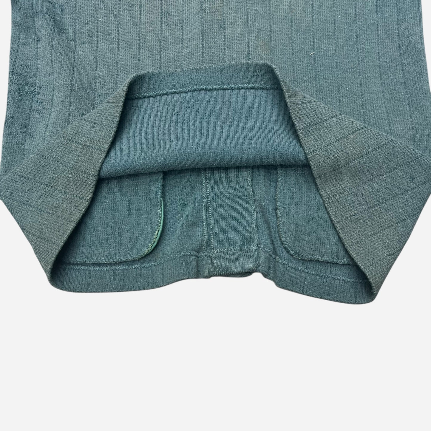 1950s Campus green ribbed cotton cardigan (M)