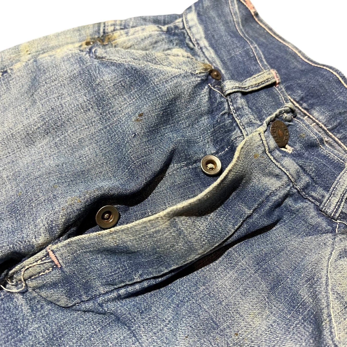 1940s Pointer crotch rivet donut button fly jeans (28w)