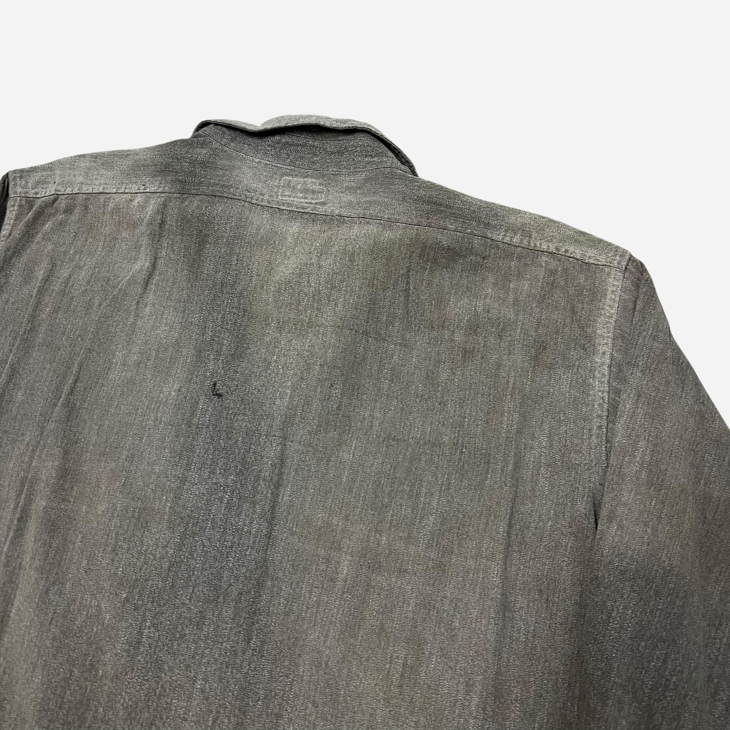 1940s The Big Favorite salt & pepper chambray work shirt (XL)