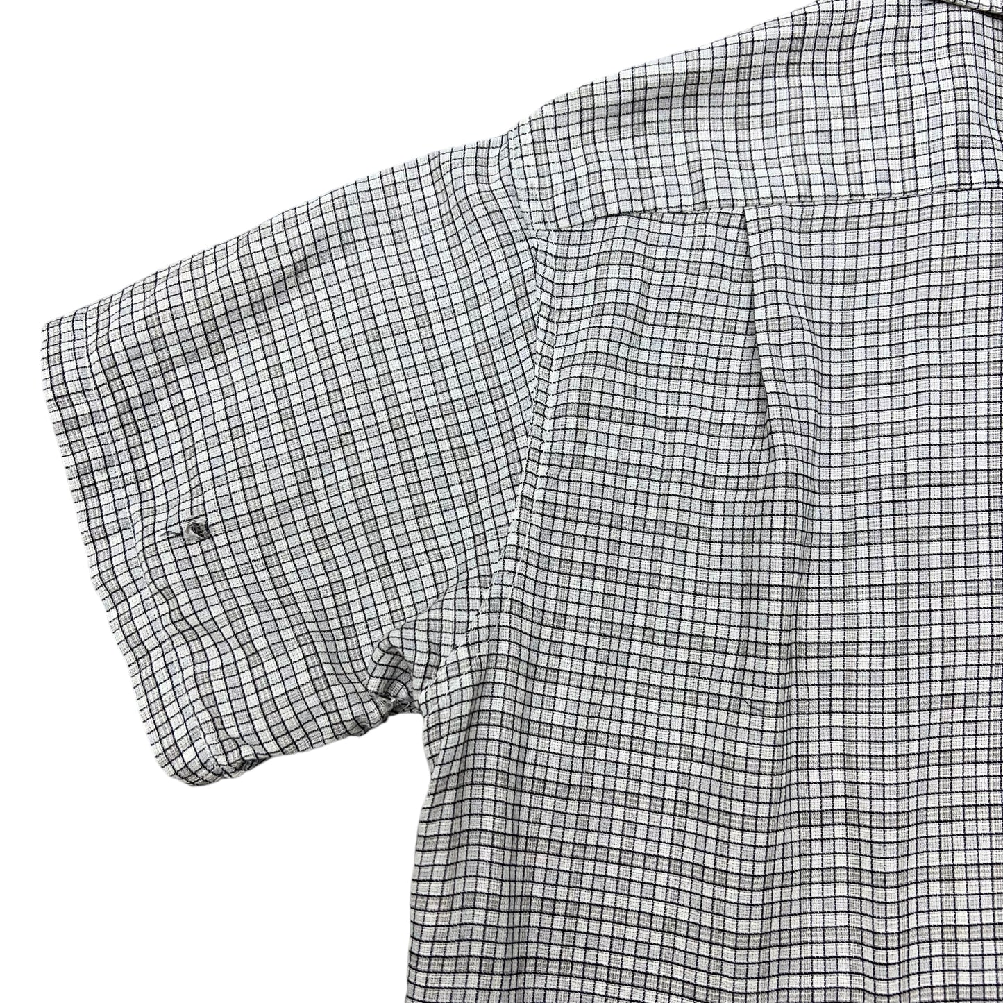 1960s Archdale grid pattern cotton loop collar shirt (L)