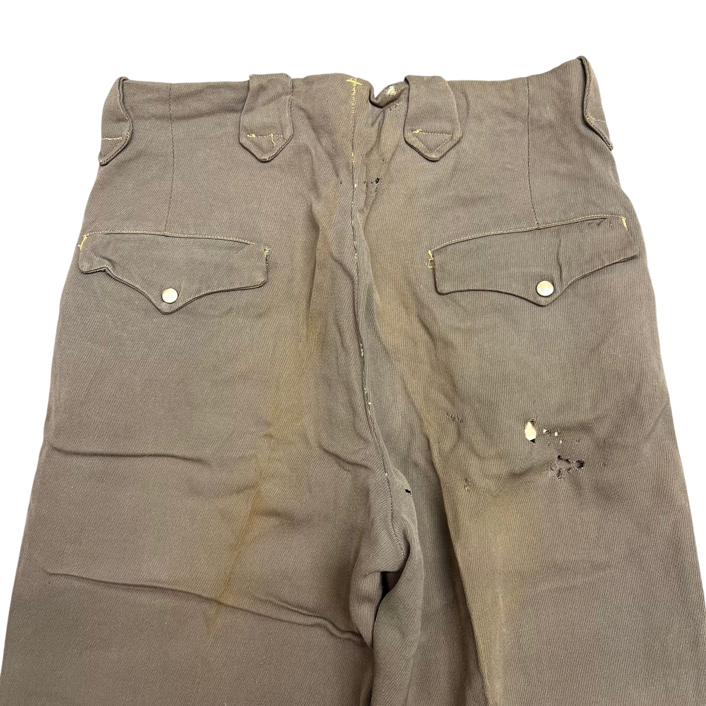 1950s Brown whipcord western pearl snap pants (29w)