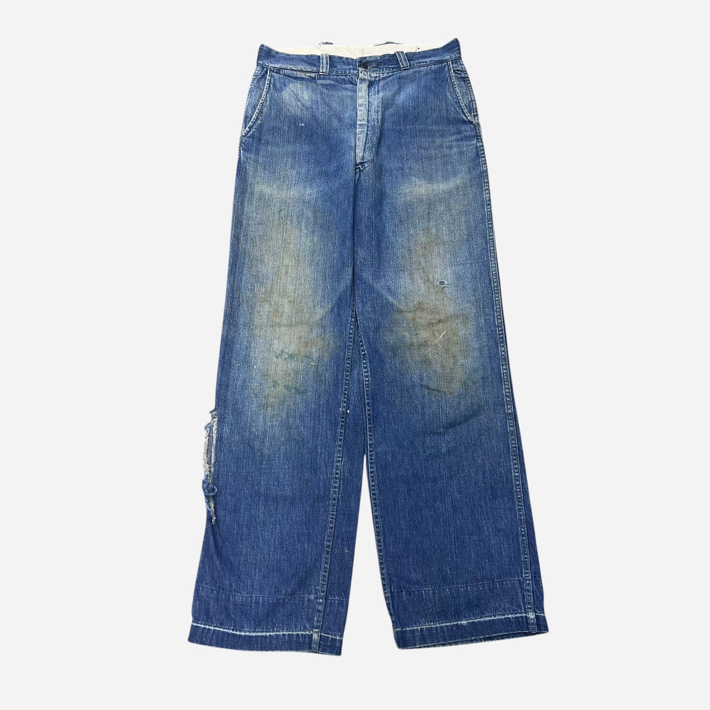 1950s Sail cloth denim chino work pants (30w)