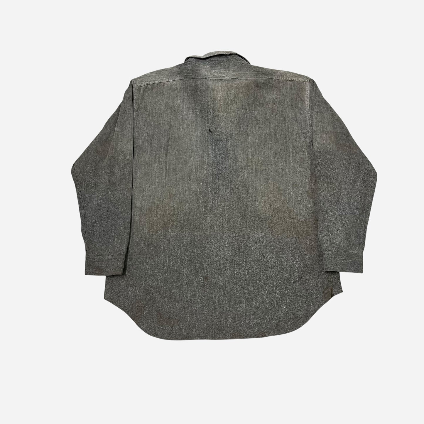 1940s The Big Favorite salt & pepper chambray work shirt (XL)