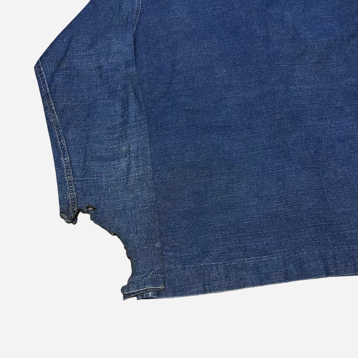 1910s WW1 Model USN denim selvedge shawl collar pull over shirt (S)