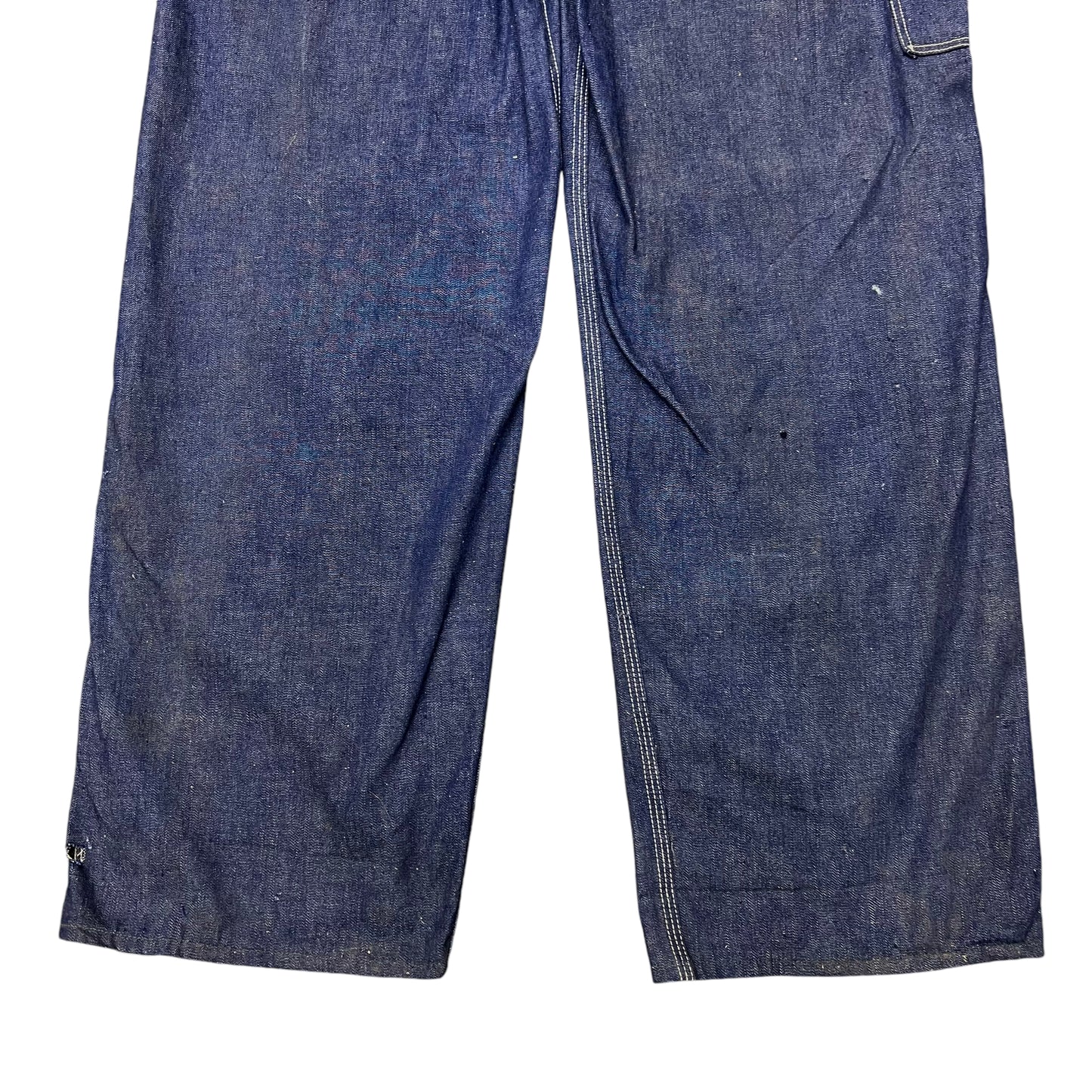 1930s N&W dark wash denim overalls (38w)