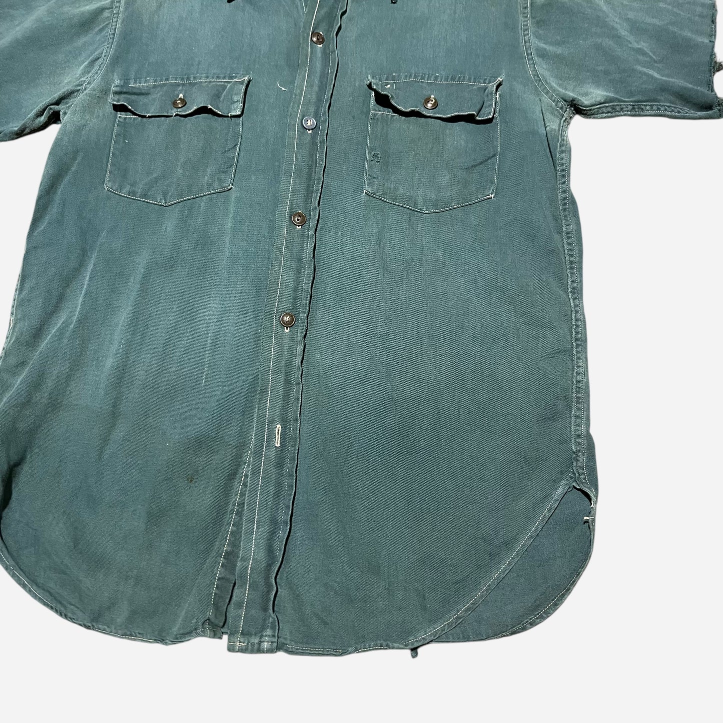 1950s Green cotton work shirt (M)