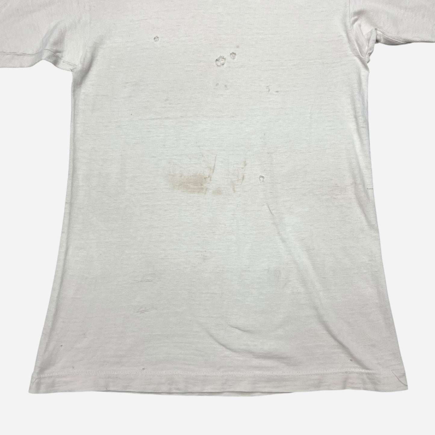 1940s 1950s Blank white cotton jersey shirt (M)