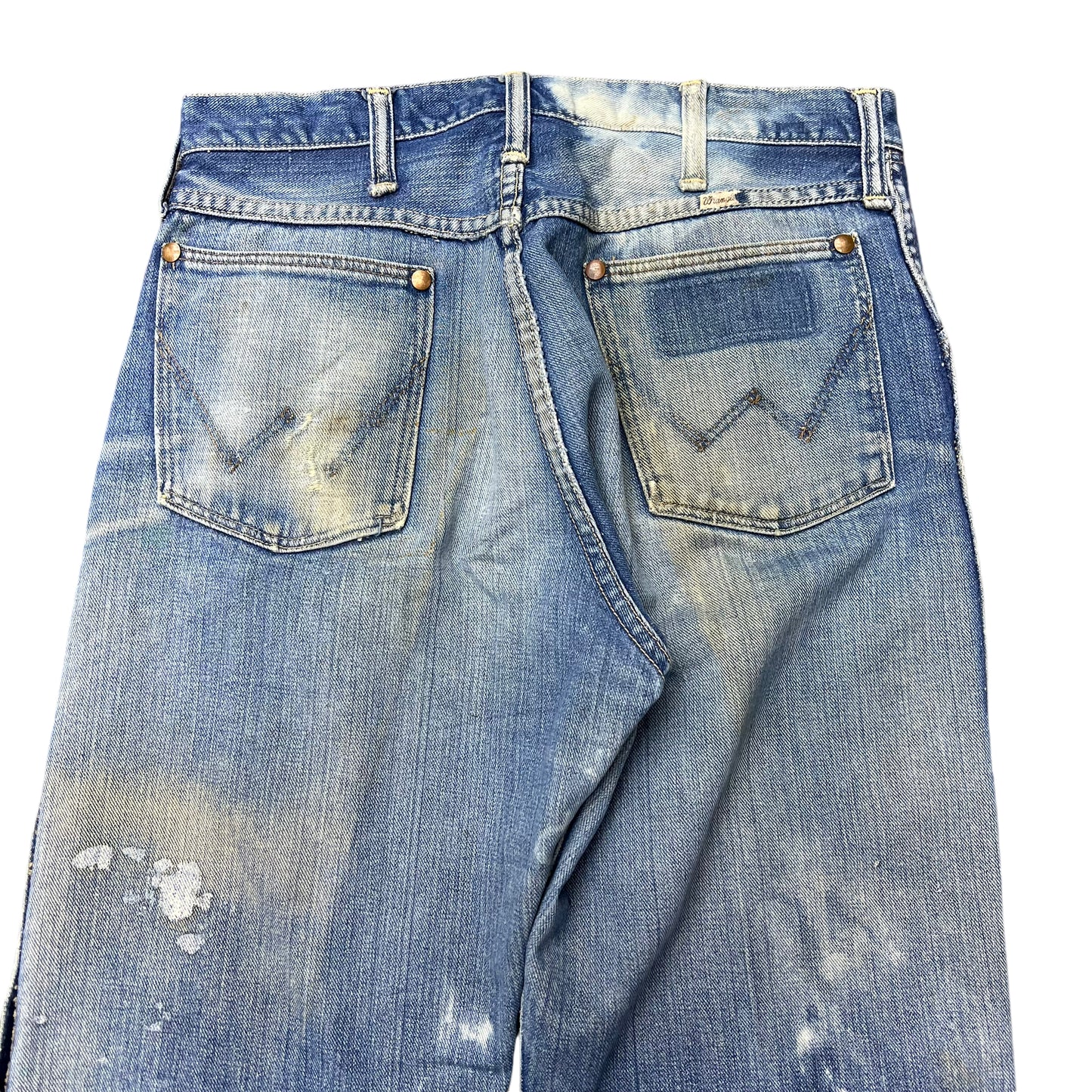 1960s Wrangler faded painted cowboy jeans (30w)