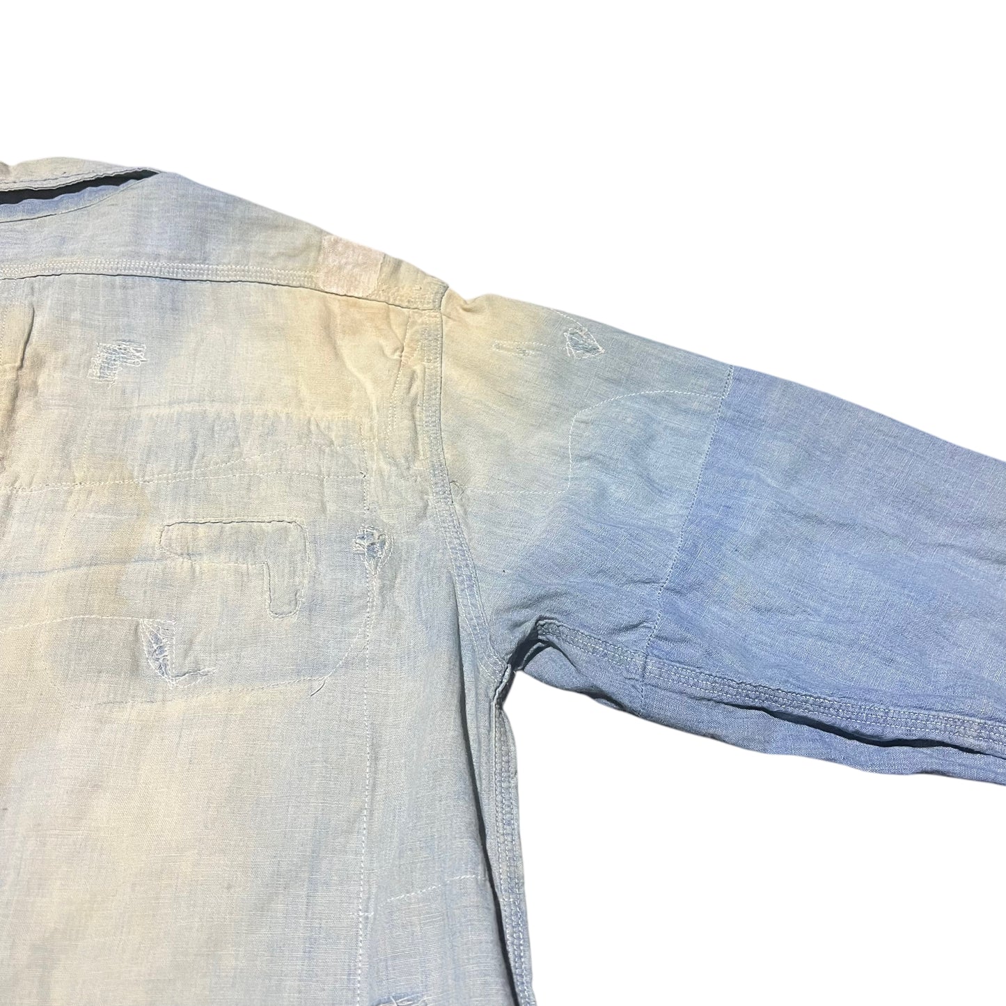 1940s 1950s Repaired Hercules chambray (M/L)