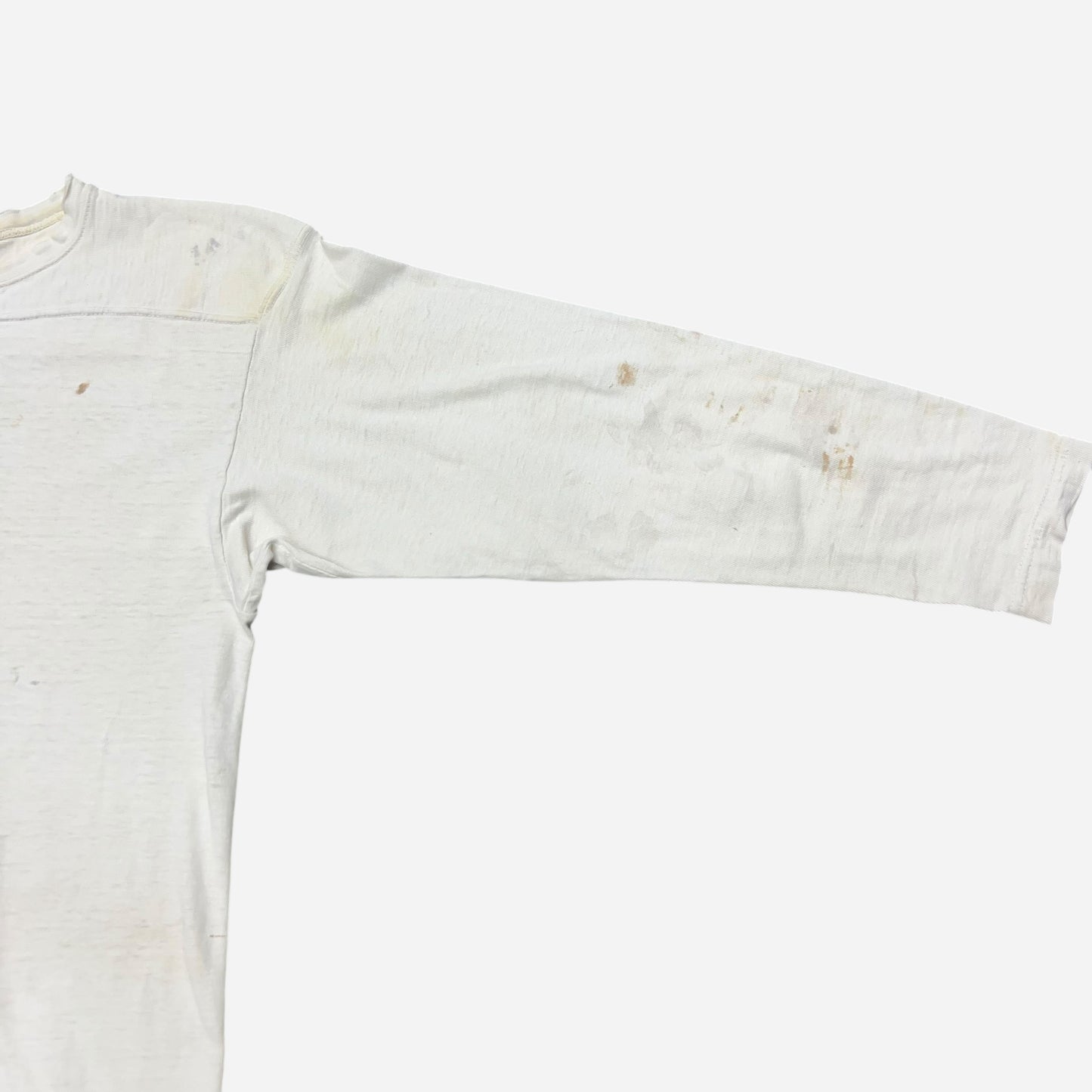 1940s 1950s Blank white cotton jersey shirt (M)