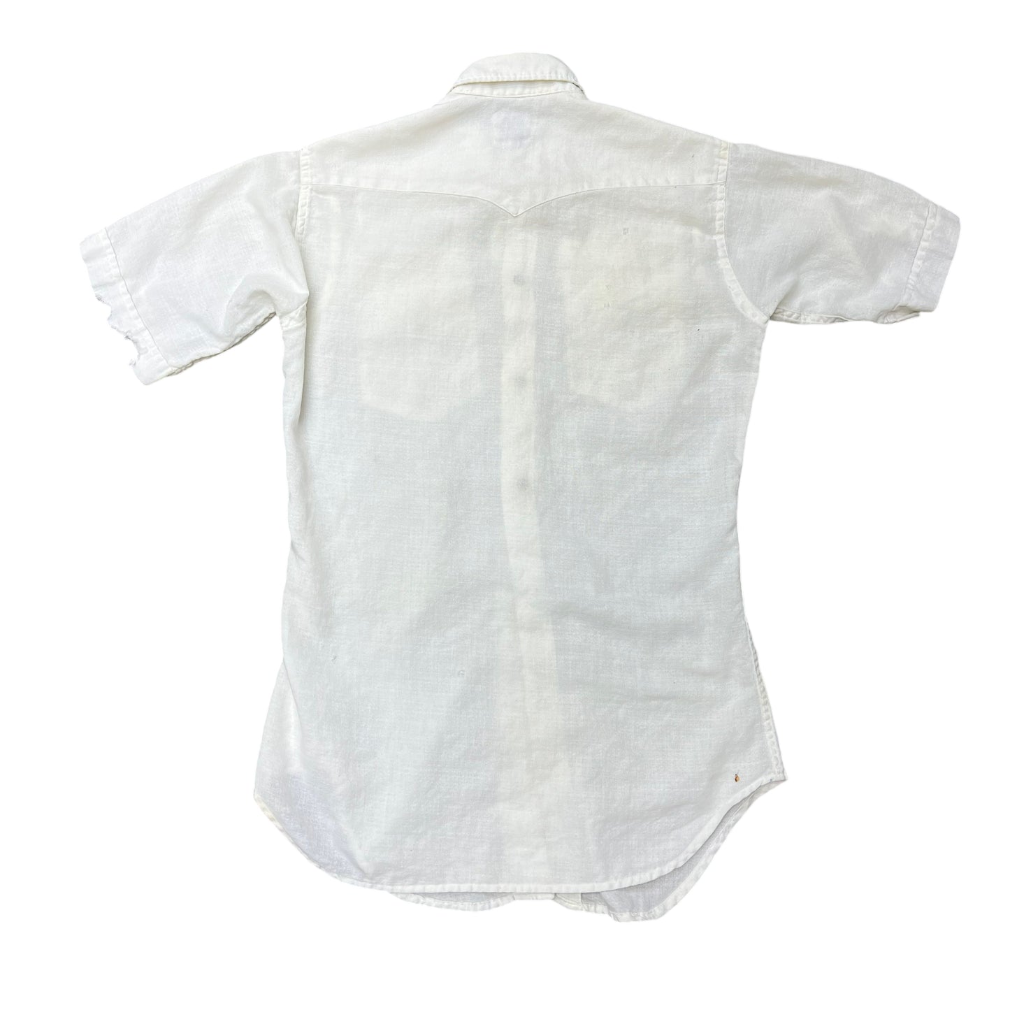1950s Levi’s white cotton pearl snap shirt (S)