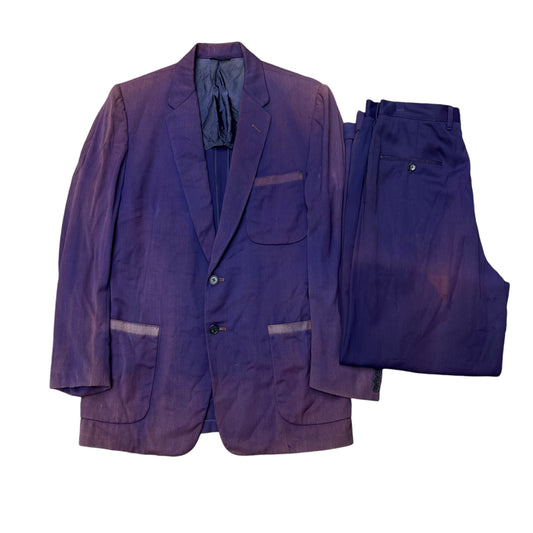 1950s Faded purple rayon two piece suit (S/M)