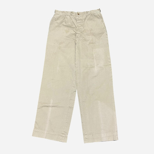 1950s Khaki button fly military chinos (31w)