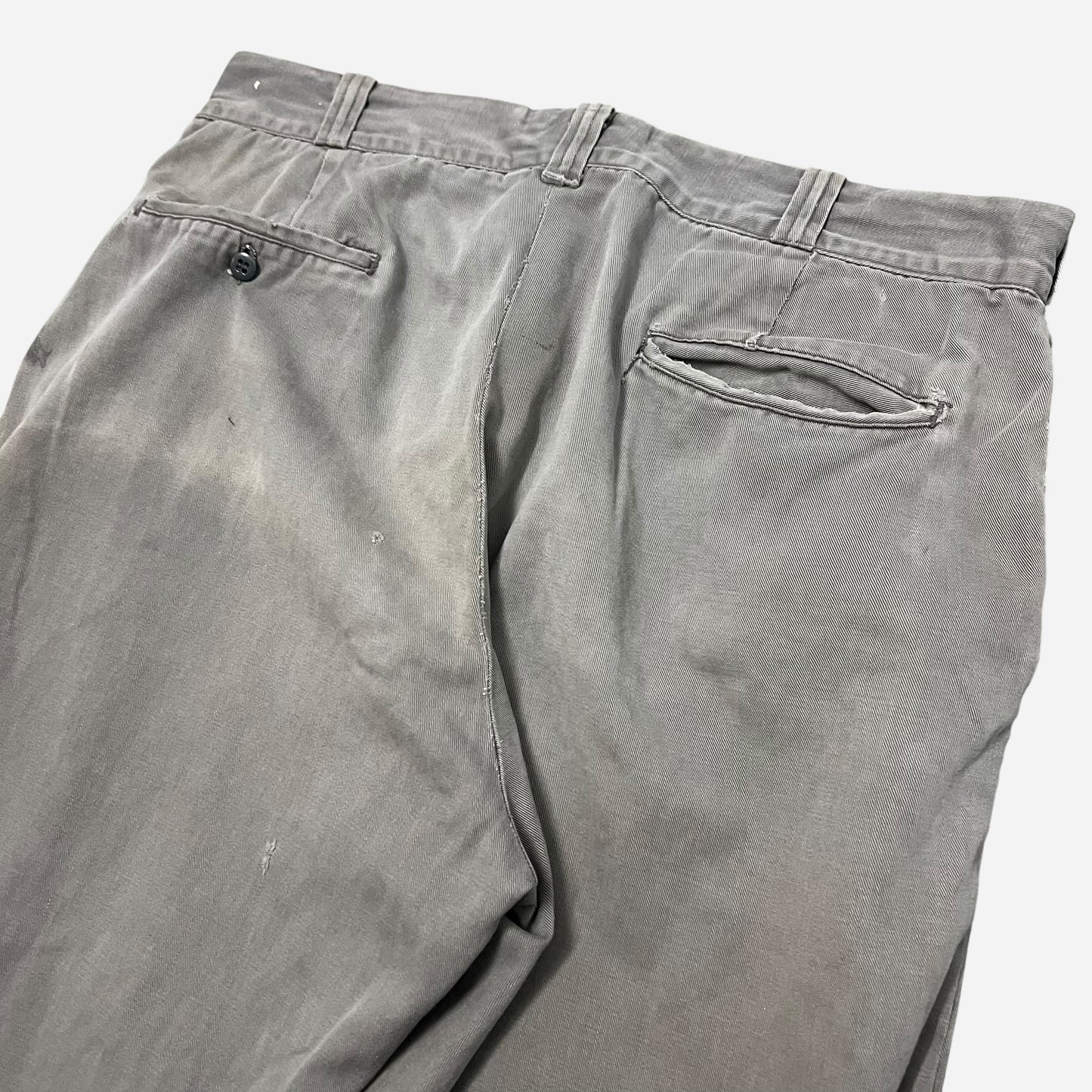 1960s Big Mac repaired gray chinos (34w)