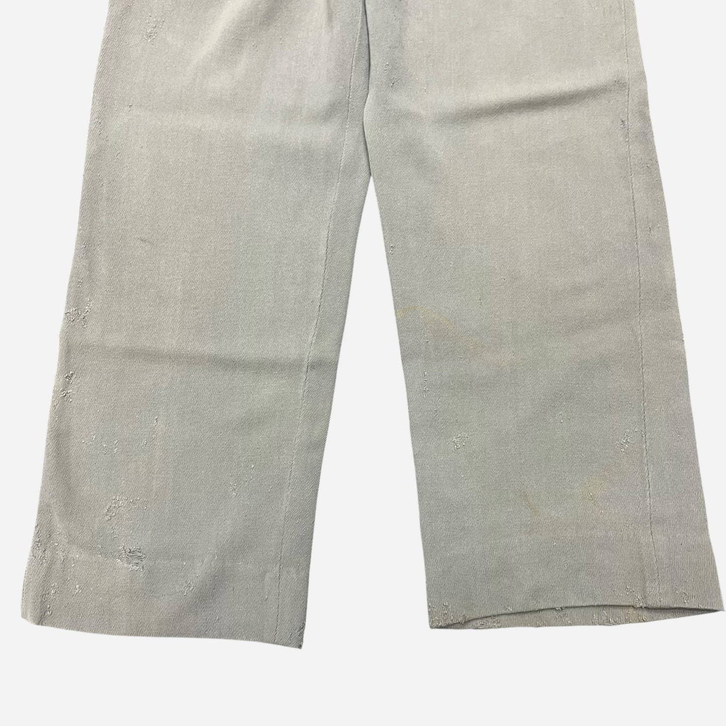 1940s Gray pleated whipcord work pants (28w)